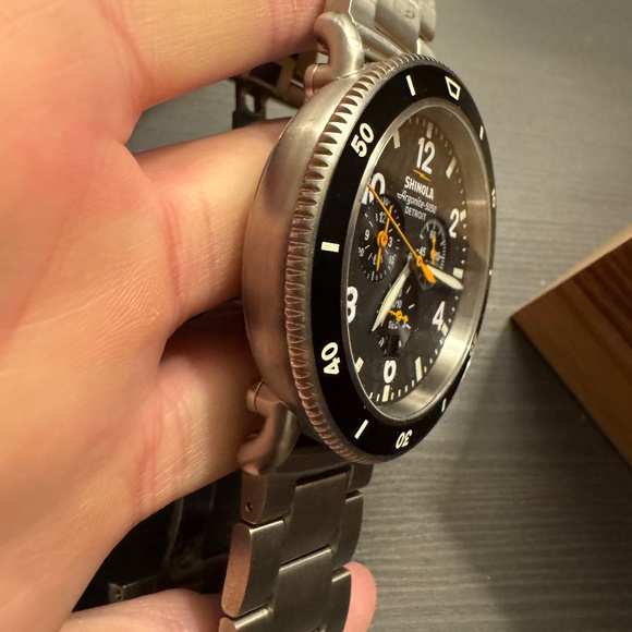 Shinola Black and Silver Men's Watch - Picture 6 of 7